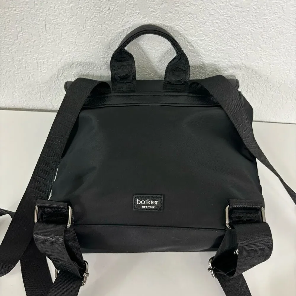Botkier Black Faux Leather and‎ Nylon Small Backpack